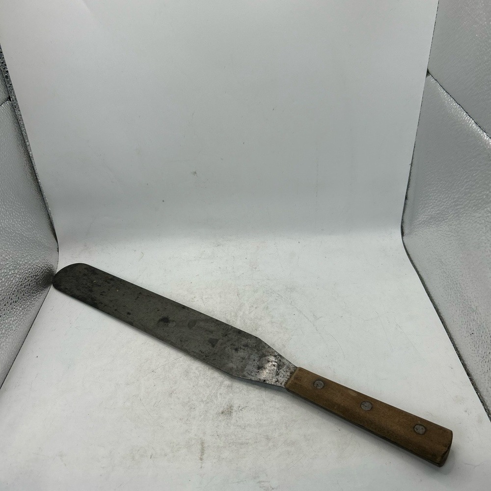 Spatula Scraper Wood‎ Handle Vintage Tool Metal Blade Rustic Industrial